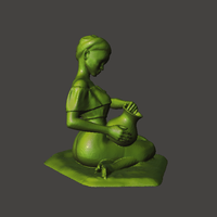African Woman Sculpture Figure - Thumbnail 3