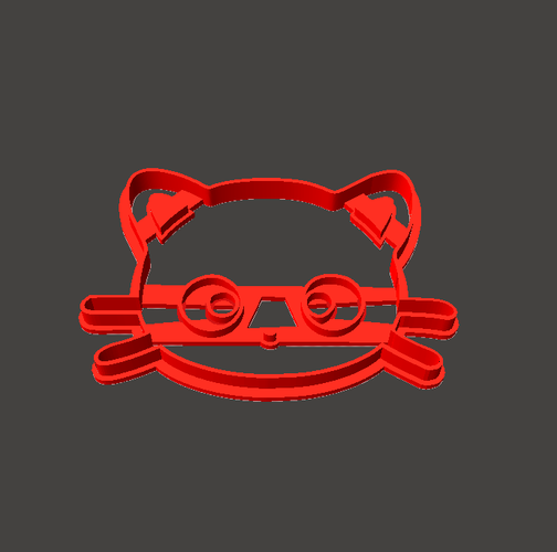 Cat face 2 cookie cutter 3D Print 211006