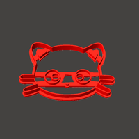 Cat face 2 cookie cutter - Thumbnail 1