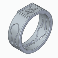 Small Pentagram ring 3D Printing 211097