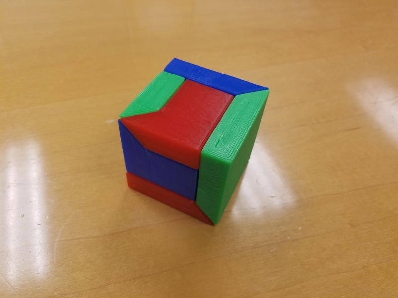 3 Piece Puzzle Cube Box