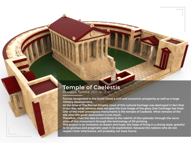 Carthage - Temple of Caelestis (Restitution) - 222 BC 3D Print 211184