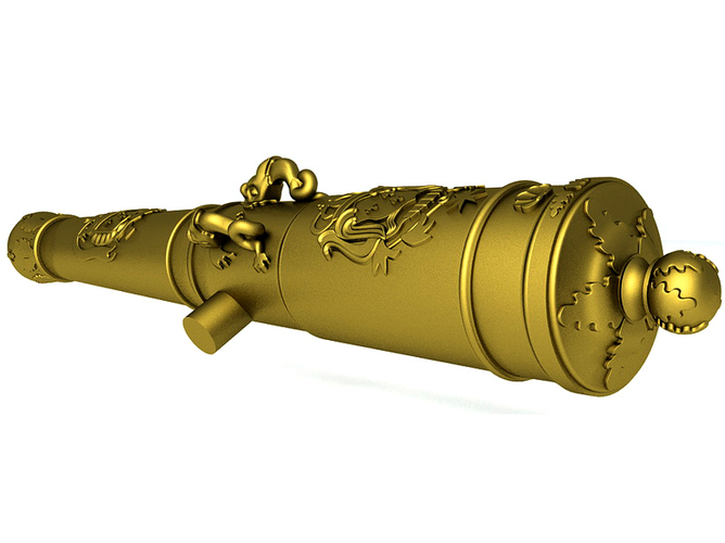 Bronze Cannon - The Count of Toulouse - 1692 3D Print 211238