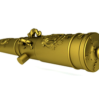 Small Bronze Cannon - The Count of Toulouse - 1692 3D Printing 211238