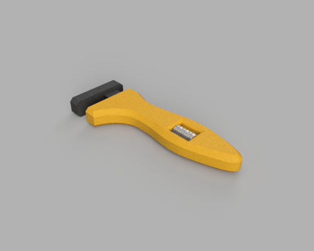 Oldie Wrench 3D Print 211335