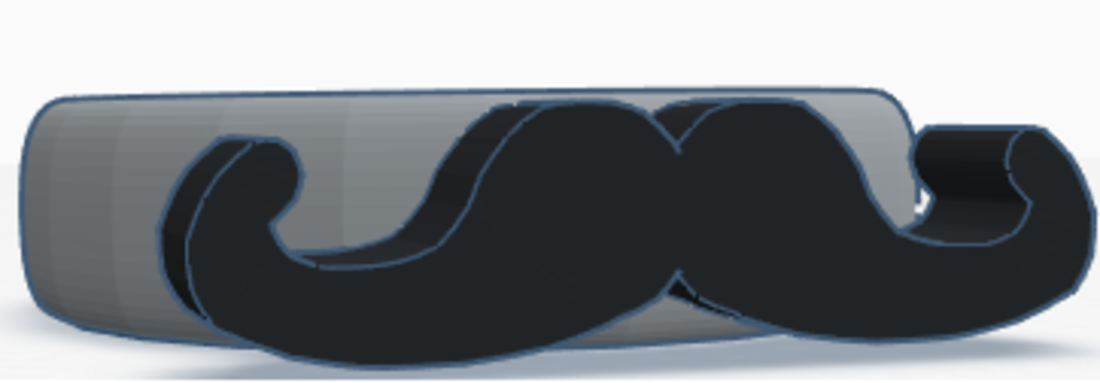 Mustache Ring 3D Print 211411