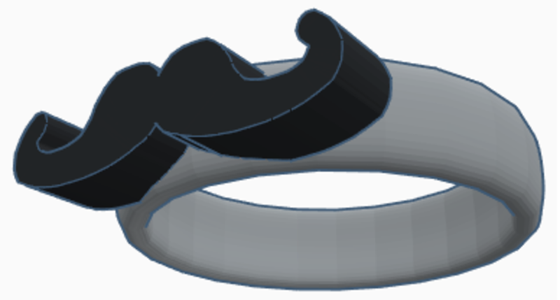 Mustache Ring
