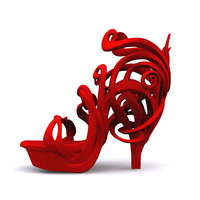 Small Art Nouveau Shoe  3D Printing 21163