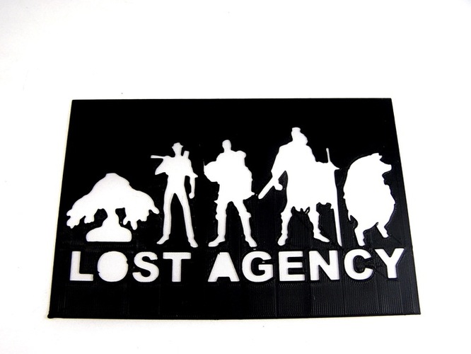 Lost Agency Stencil 3D Print 2117