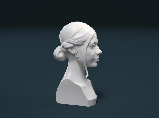 Woman Hair Style 3D Print 211852