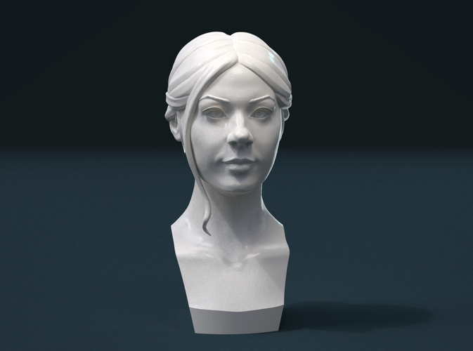 Woman Hair Style 3D Print 211853