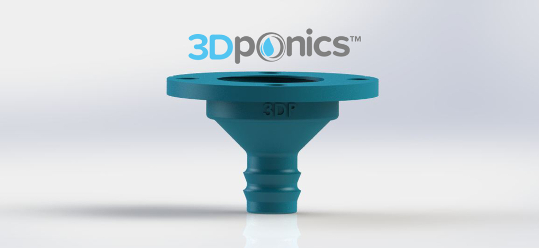 Drip Nozzle (3/4 inch, 4 hole) - 3Dponics Drip Hydroponics 3D Print 21188