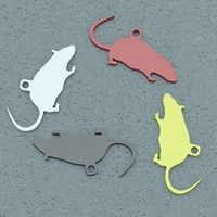 Small Cute Rat Keychain 3D Printing 21221