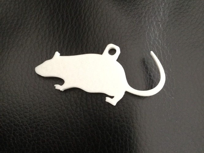 Cute Rat Keychain 3D Print 21222