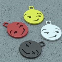 Small Smirking Emoji Keychain Charm 3D Printing 21223