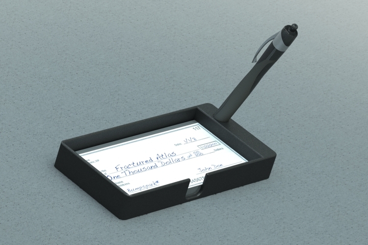 Checkbook & Pen Holder 3D Print 21229