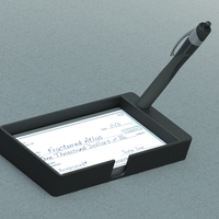 Small Checkbook & Pen Holder 3D Printing 21229