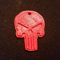 Small Punisher Keychain Ornament 3D Printing 21234