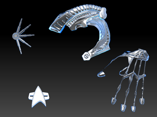 Borg Implants of Seven of Nine. Jeri Ryan. Star Trek 3D Print 212348