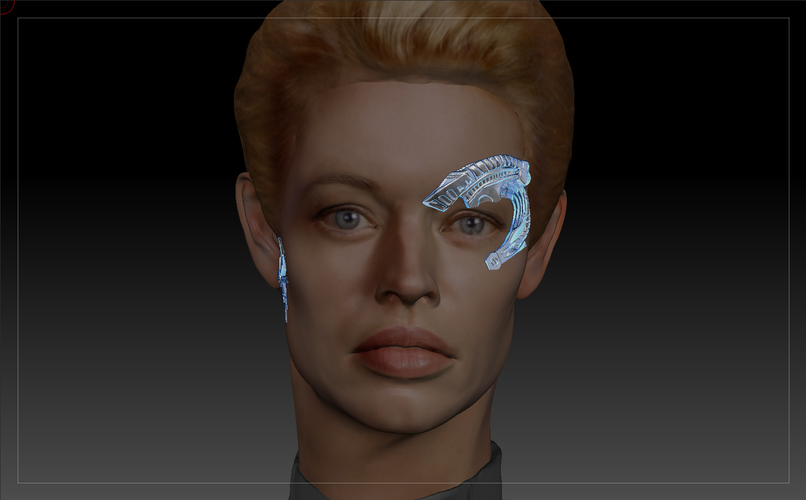 Borg Implants of Seven of Nine. Jeri Ryan. Star Trek 3D Print 212352