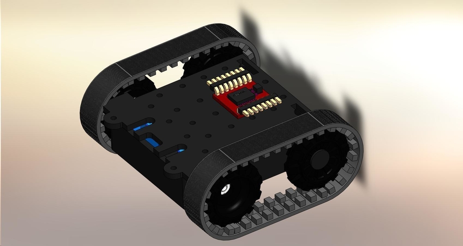 ZUMO chassis + d.c. Motor Driver + RoboGuts™ + PICAXE 28X2 3D Print 212488