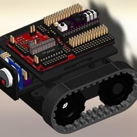 Small ZUMO chassis + d.c. Motor Driver + RoboGuts™ + PICAXE 28X2 3D Printing 212493