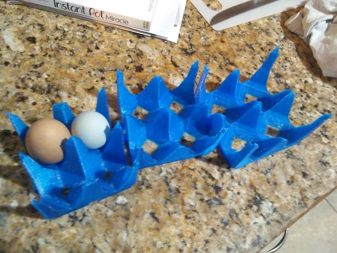 3D Printed Egg Crate, interlocking and stackable 3D Print 212495