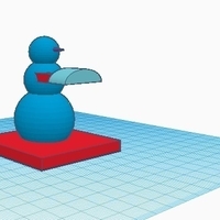 Small headfone snowman 3D Printing 212521