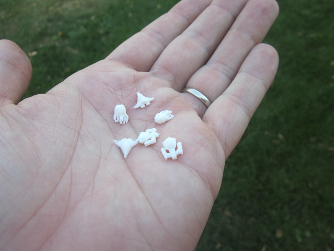 Tiny Low-Poly Space Ship Tokens - Full Set 3D Print 212556