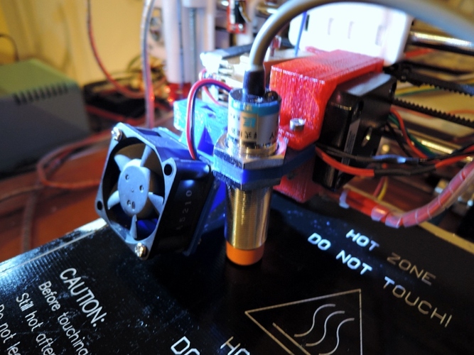 Sintron MK8 Extruder Z-Sensor and Cooling Fan bracket 3D Print 21272