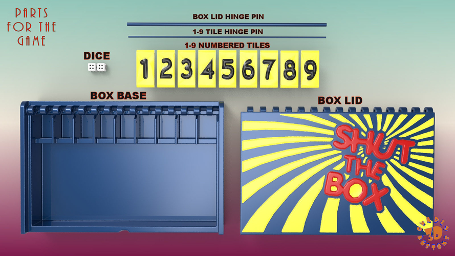 Shut The BOX Game 3D Print 212939