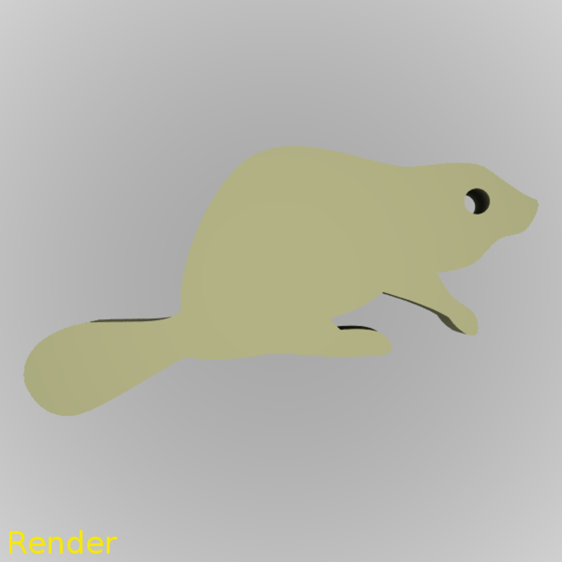 Beaver Silhouette Key Chain