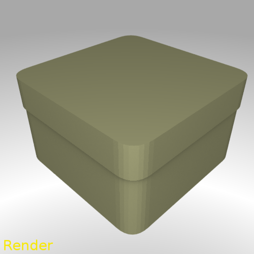 Square Shaped Box Rounded - Small 3D Print 212953