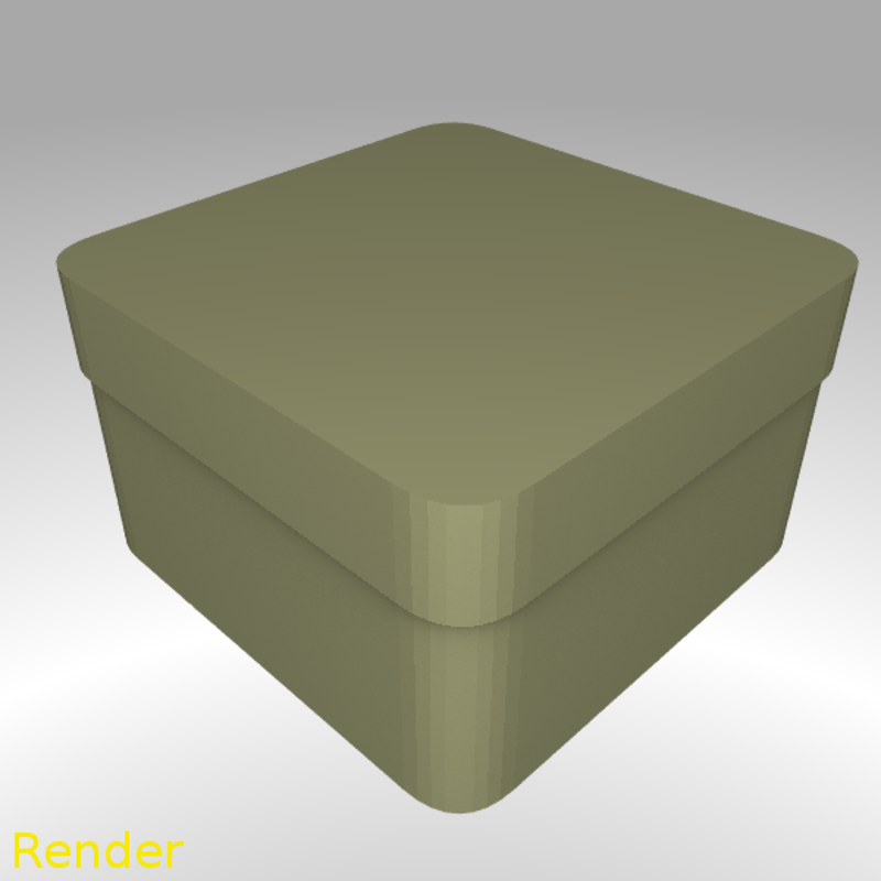 Square Shaped Box Rounded - Small