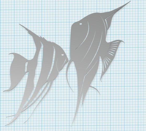 ANGEL FISH WALL ART \ DECOR 3D Print 213048