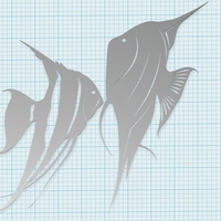 ANGEL FISH WALL ART \ DECOR - Thumbnail 2