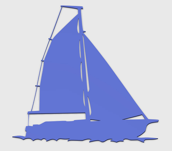 SAILING BOAT FOR WALL DECORATION_5 3D Print 213051