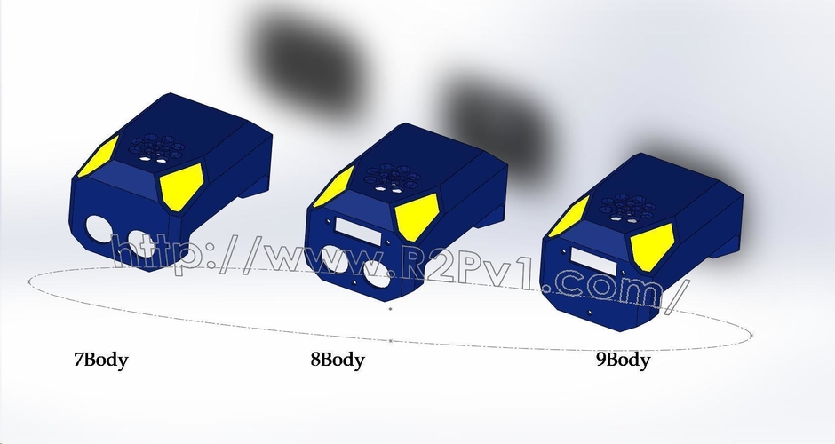 ZUMO chassis + d.c. Motor Driver + RoboGuts™ + PICAXE 28X2 3D Print 213157