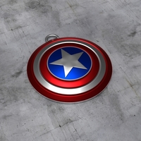 Small CAPTAIN AMERICA KEYCHAIN 3D Printing 213252