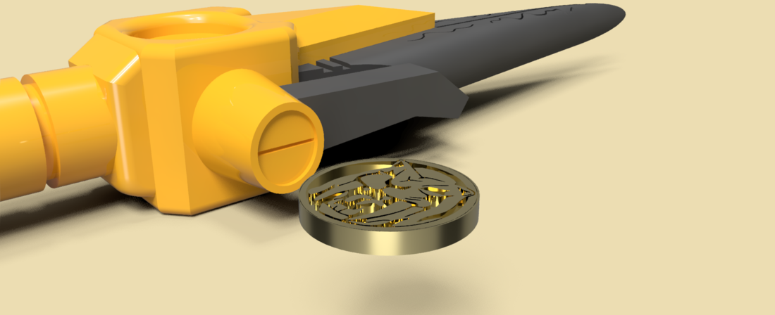 power dagger super sentai ranger amarillo 3D Print 213254
