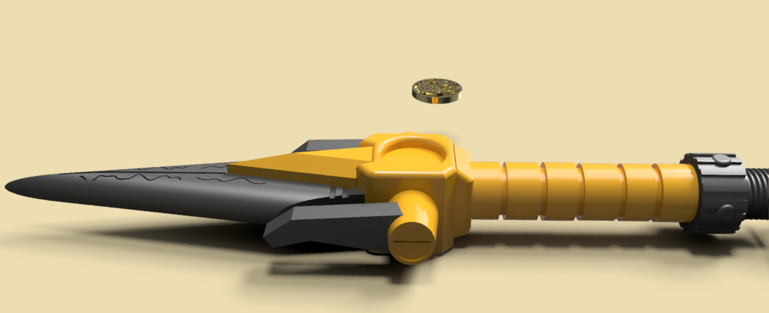 power dagger super sentai ranger amarillo 3D Print 213256