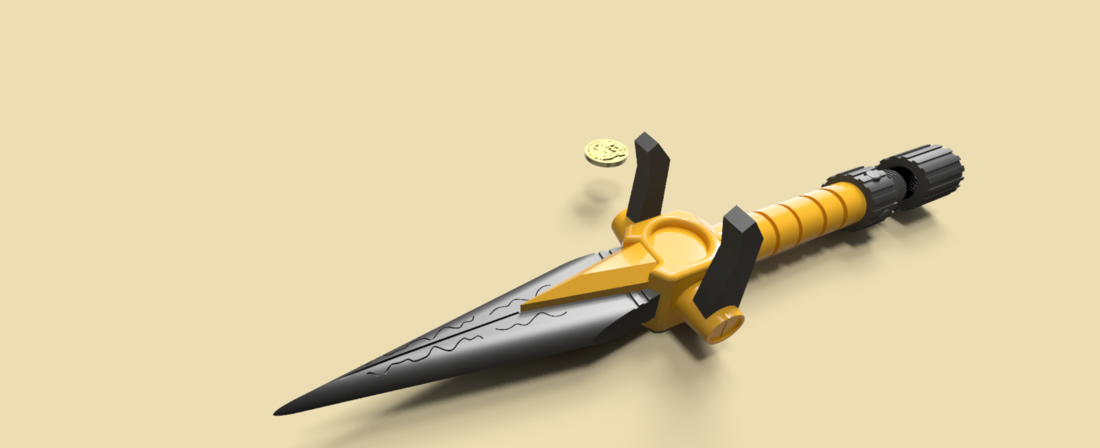 power dagger super sentai ranger amarillo 3D Print 213258