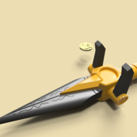 Small power dagger super sentai ranger amarillo 3D Printing 213258