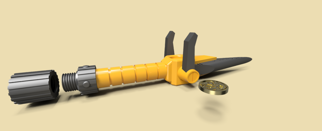 power dagger super sentai ranger amarillo 3D Print 213259