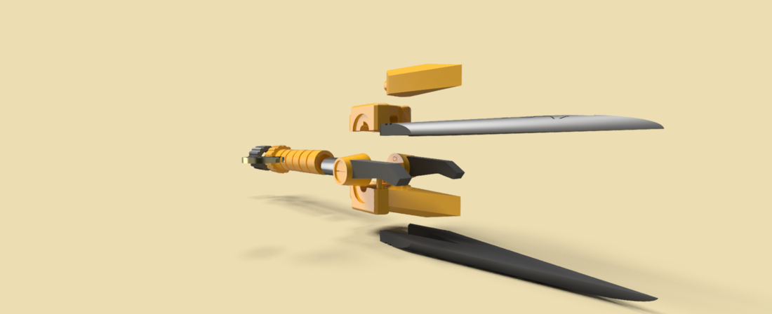 power dagger super sentai ranger amarillo 3D Print 213261