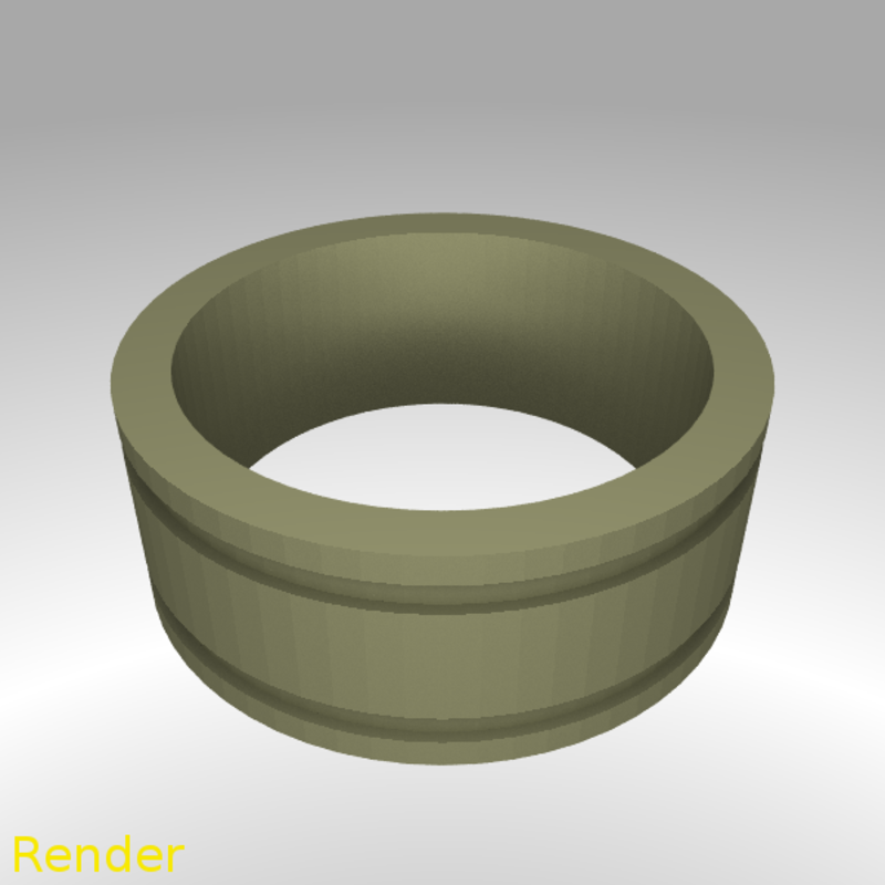Ring Engraved Lines - Size 7