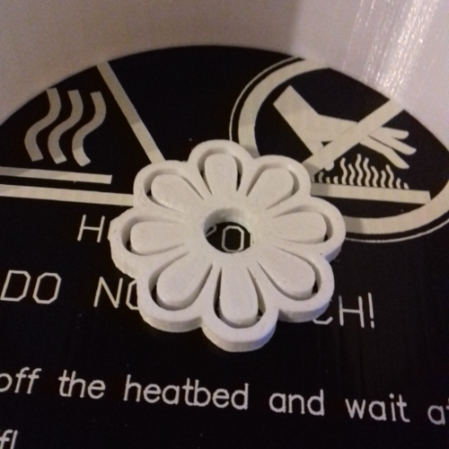 Flower Silhouette Key Chain 3D Print 213330