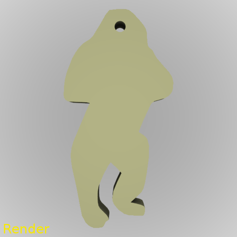 Gorilla Silhouette Key Chain