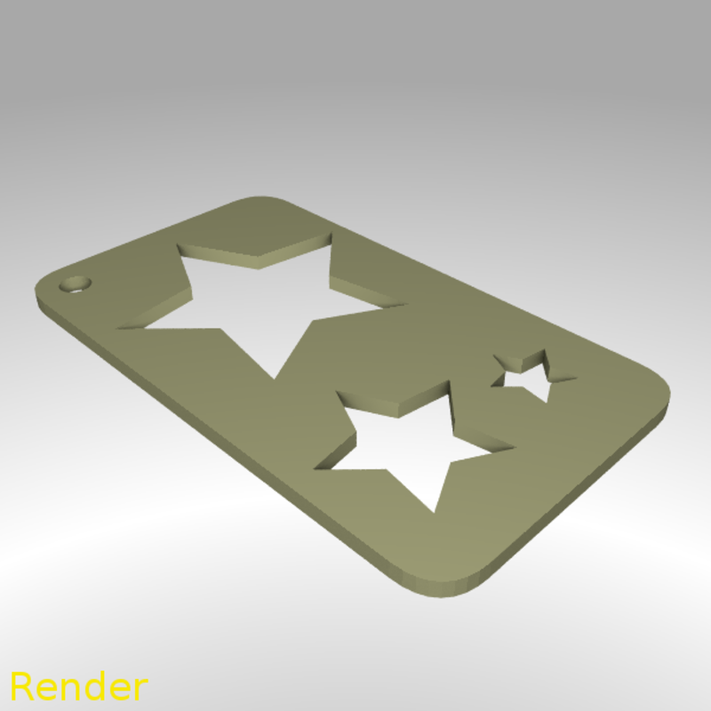 Star Shape Drawing Stencil