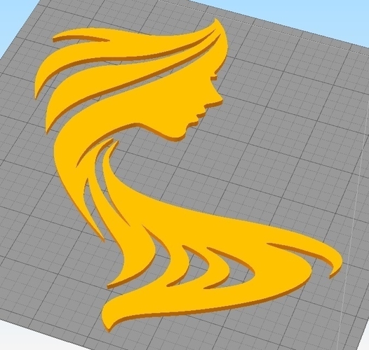 WOMAN SILHOUETTE FACE WALL DECORATION 1 3D Print 213375